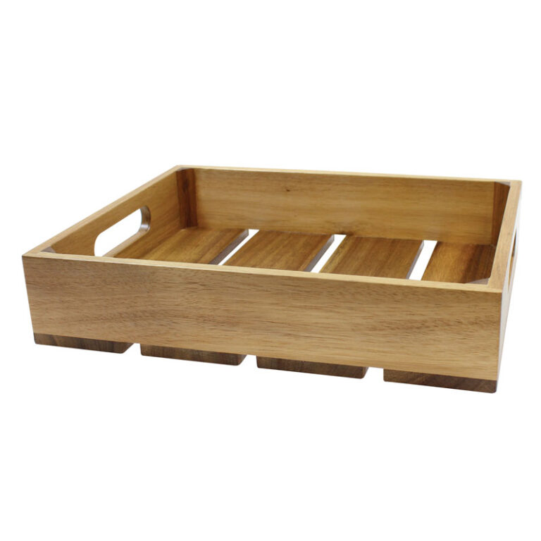 Caixa GN1/2 em madeira de acácia, 32,5 x 26,5 x 7 cm — Caixa de 8 unidades