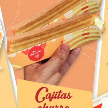 Cajita para churro relleno, caja de 800