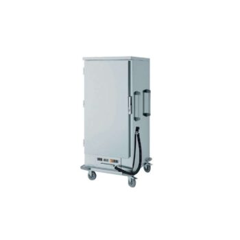 Carro caliente de acero inoxidable de 1 puerta para bandejas GN 2/1
