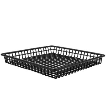 Cesta cuadrada de rejilla, recubierta de PVC, 25,4 x 25,4 cm