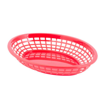 Cesta ovalada Jumbo de polipropileno, 30 x 22 x 4,5 cm rojo