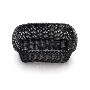 Cesta rectangular de polipropileno, 29 x 21,5 x 9 cm