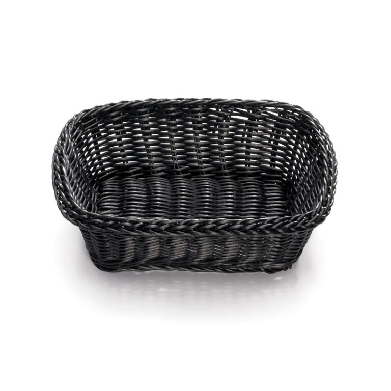Cesto retangular em polipropileno, 29,8 x 22,2 x 7,6 cm — Caixa de 6 unidades