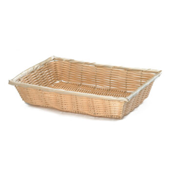 Cesta rectangular de polipropileno, 35,5 x 25,5 x 7,5 cm