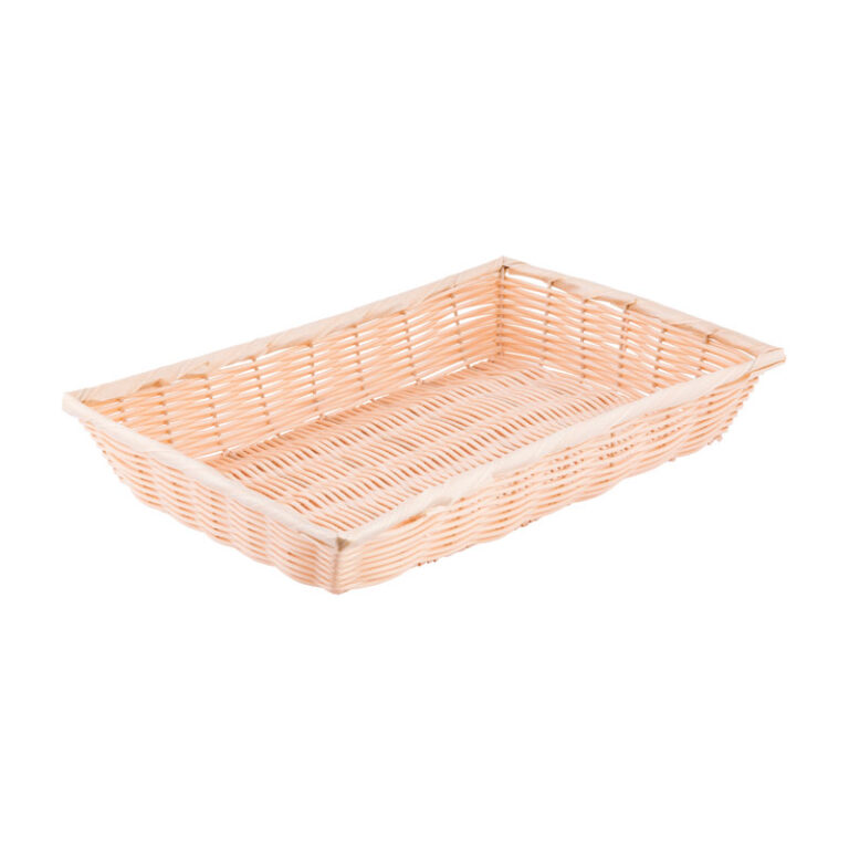Cesto retangular em polipropileno, 41,9 x 29,2 x 7,6 cm — Caixa de 6 unidades