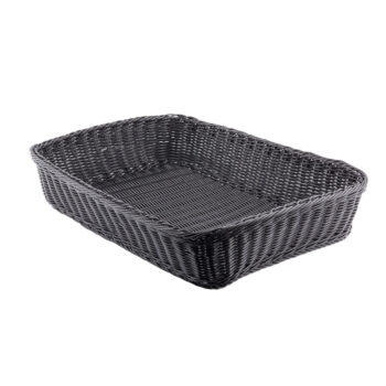 Cesta rectangular de polipropileno, 48 x 35,5 x 10 cm