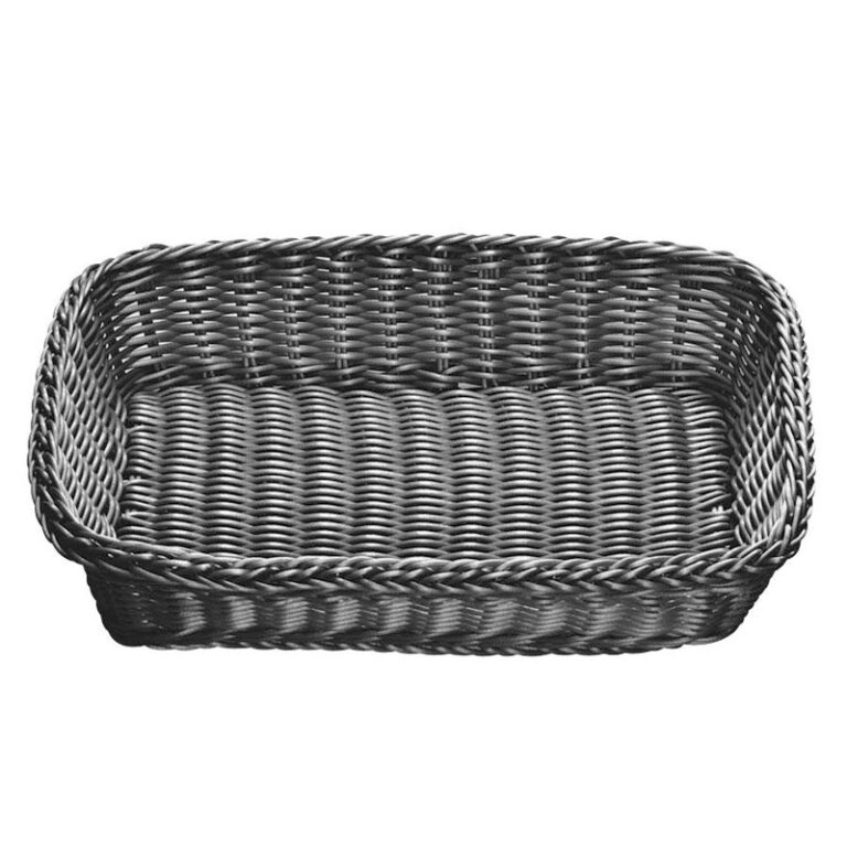 Cesto retangular em polipropileno, 42,5 x 29,8 x 8,8 cm — Caixa de 6 unidades
