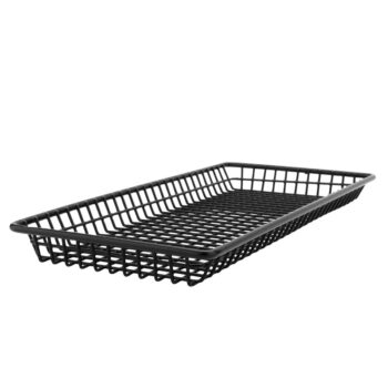 Cesta rectangular de rejilla, recubierta de PVC, 36,8 x 17,1 cm