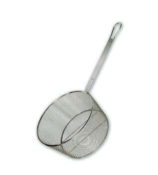 Cestillo de malla de acero inoxidable con mango