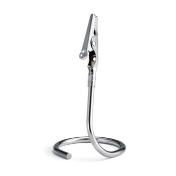 Tarjetero circular TableCraft de acero inoxidable