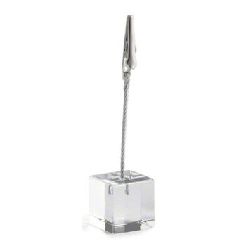 Tarjetero de pinza TableCraft de acrílico