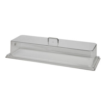 Cubierta rectangular de policarbonato, 66 x 22,9 x 17,8 cm