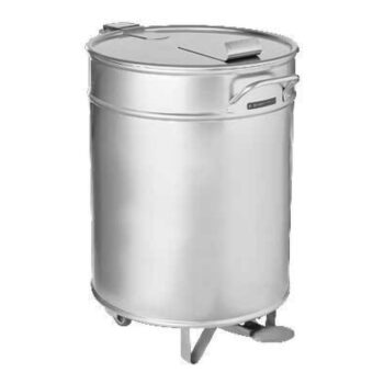 Cubo de basura de acero inoxidable de 50 o 95 litros con ruedas