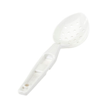 Cuchara perforada de policarbonato, 28 cm de largo blanco