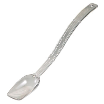 Cuchara sólida de policarbonato, 25,5 cm de largo transparente