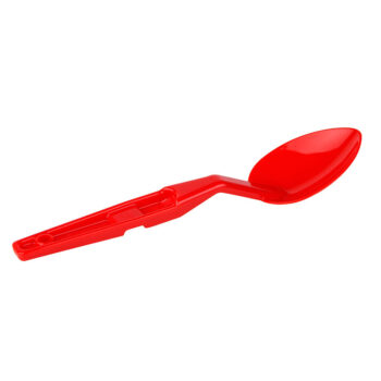 Cuchara sólida de policarbonato, 28 cm de largo rojo