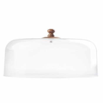 Cúpula para tartas, acrílico, mango de acacia, 14,5 x 30 cm Ø
