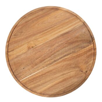 Disco giratorio de madera de acacia, 4,5 x 38 cm Ø