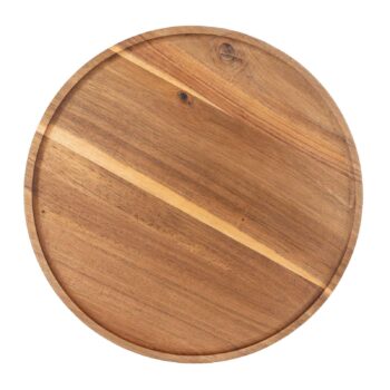 Disco giratorio de madera de acacia, 4 x 33 cm Ø