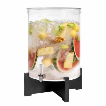 Dispensador de bebidas con base negra de 53 L