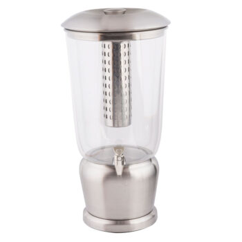 Dispensador de bebidas de acero inoxidable y tritán con infusor de 19 L