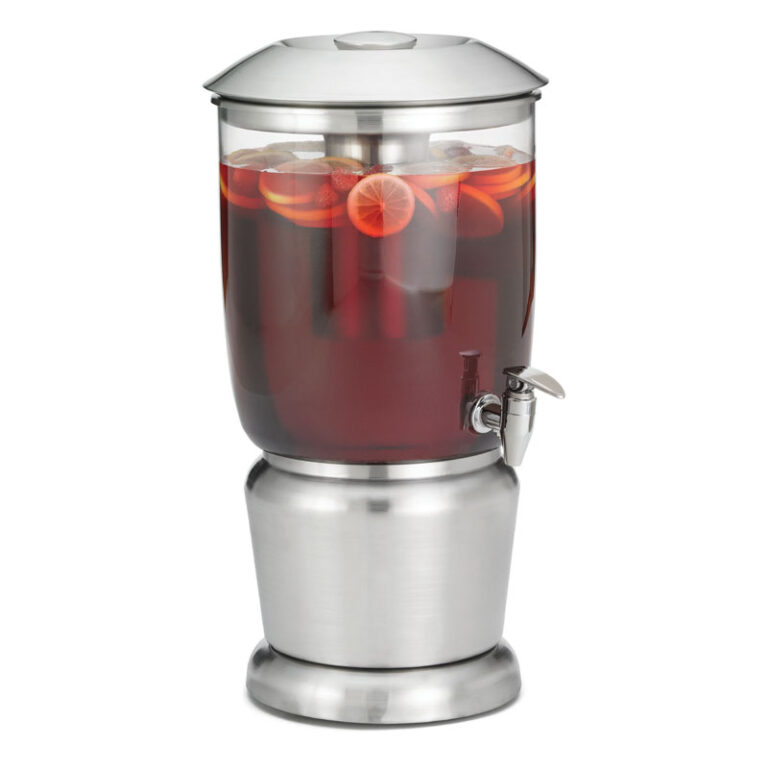 Dispensador de bebidas de Tritan y acero inoxidable de 9,5 L con infusor y depósito de hielo — Caja de 2 unidades