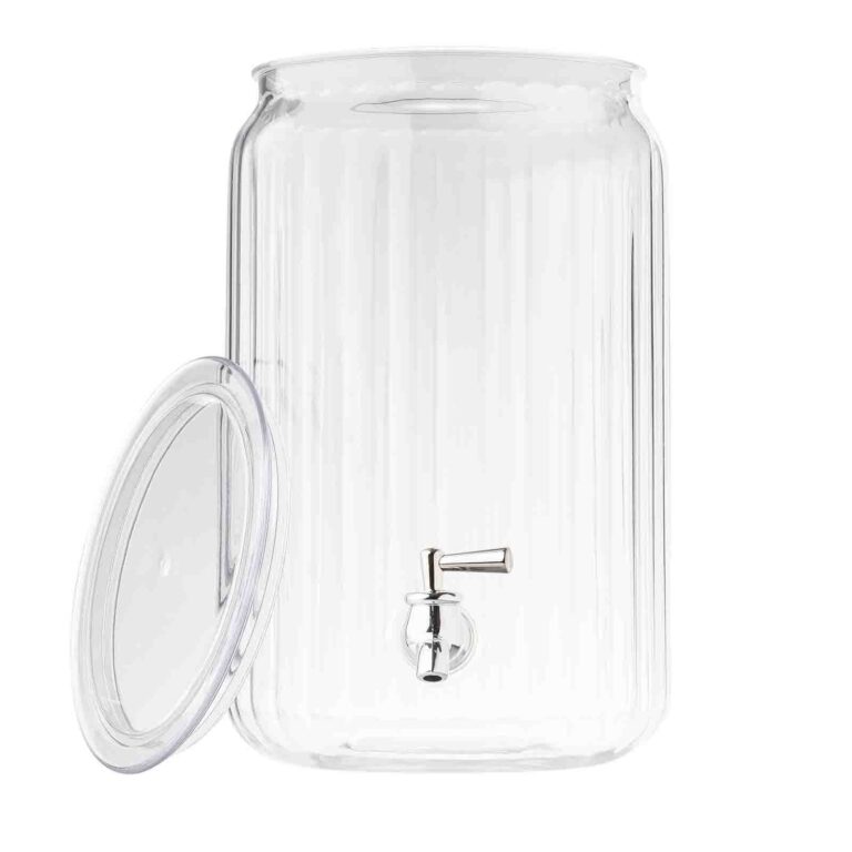 Dispensador de bebidas de acrílico acanalado de 7,5 L — Caja de 2 unidades