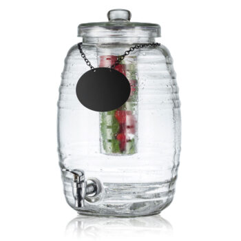 Dispensador de bebidas de vidrio con infusor de 9,5 L