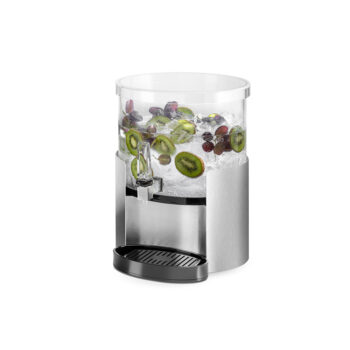 Dispensador de bebidas Elliptic con base de acero inoxidable y bandeja de goteo de 7,5 L