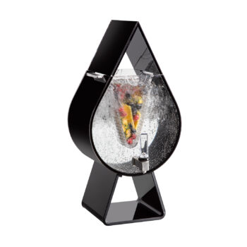Dispensador de bebidas negro con forma de lágrima de 11,3 L