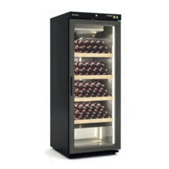 Armario de vino compacto de 1 puerta de cristal