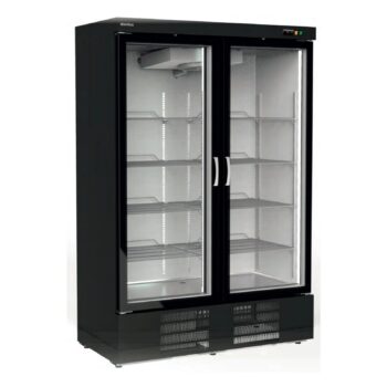 Expositor refrigerado de 2 puertas de cristal negro