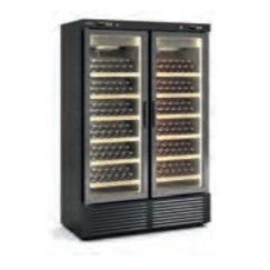 Armario de vino de 2 puertas y 2 temperaturas