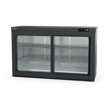Expositor refrigerado bajo mostrador de puertas correderas