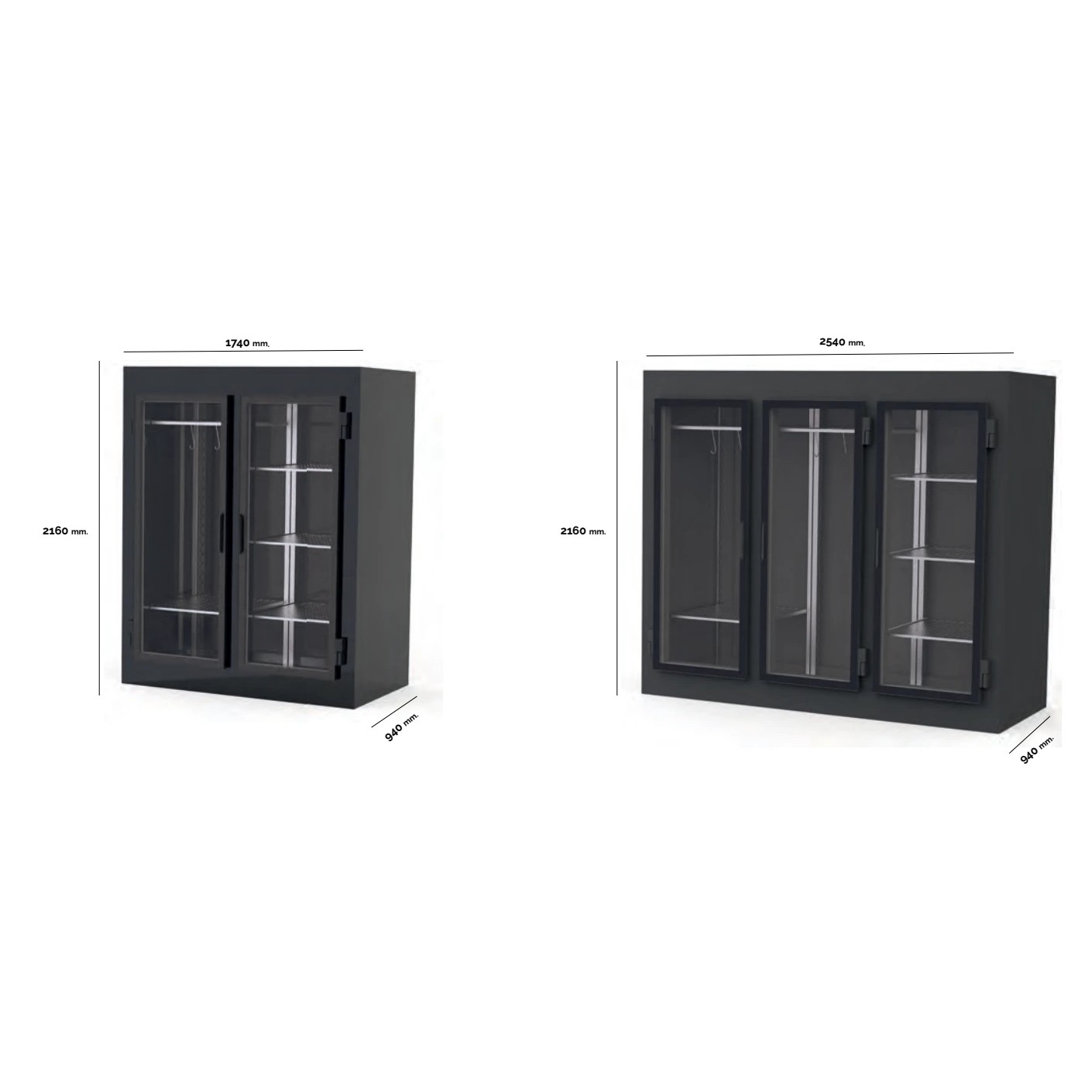 Armarios de maduración Docriluc Lumen CM-174 y CM-254 con medidas
