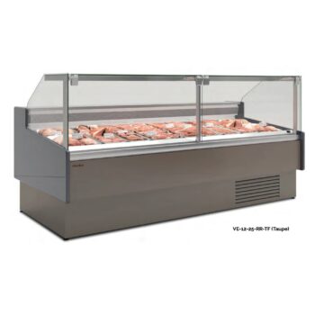 Vitrina expositora refrigerada de doble cristal recto elevable fondo 121,5 cm