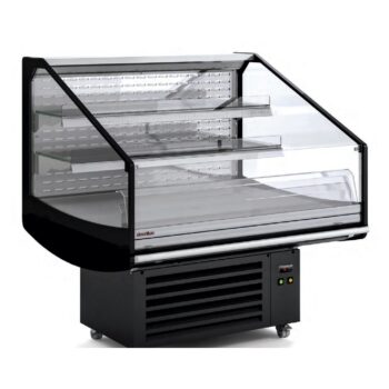 Vitrina refrigerada de autoservicio semivertical con estantes