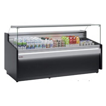 Vitrina expositora refrigerada de cristal recto baja fondo 96 cm