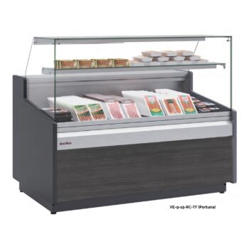 Vitrina expositora refrigerada de cristal recto fondo 96 cm