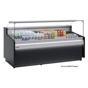 Vitrina expositora refrigerada de cristal recto baja fondo 110 cm