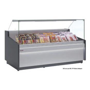Vitrina expositora refrigerada de cristal recto fondo 110 cm