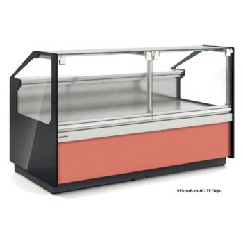 Vitrina expositora refrigerada de cristal recto elevable sin reserva fondo 112 cm