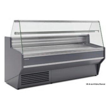 Vitrina expositora refrigerada de cristal recto fondo 80 cm