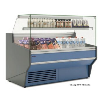 Vitrina expositora refrigerada de doble cristal recto fondo 94 cm