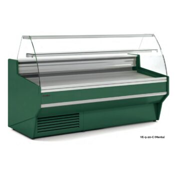Vitrina expositora refrigerada de cristal curvo fondo 94 cm