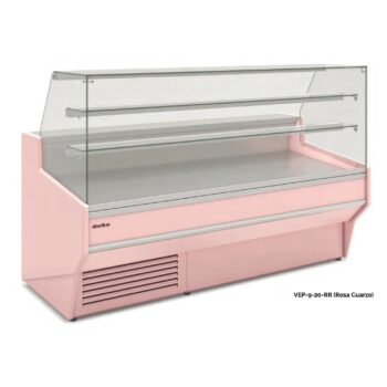 Vitrina refrigerada de pastelería de doble cristal recto fondo 94 cm