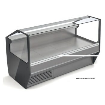 Vitrina expositora refrigerada de doble cristal recto sin reserva fondo 108 cm