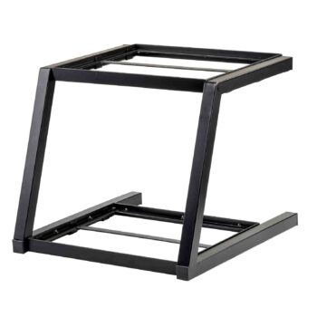 Elevador escalonado con recubrimiento en polvo negro, se adapta a 2 x 1/2 GN, 38,5 x 38,5 x 33 cm