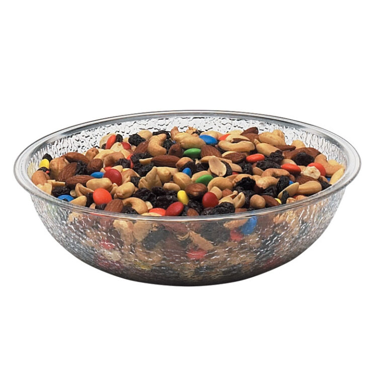 Ensaladera empedrada de policarbonato, 20,3 cm de Ø, 1,7 L — Caja de 12 unidades