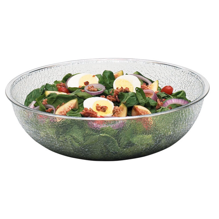 Ensaladera empedrada de policarbonato, 30,5 cm de Ø, 5,5 L — Caja de 12 unidades